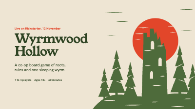 Wyrmwood Hollow Board Game Kickstarter Campaign Banners template preview