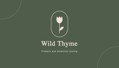 Wild Thyme Florist Business Card template preview