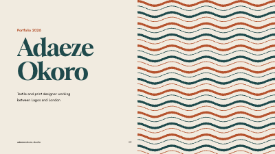 Adaeze Okoro Textile Designer Portfolio template preview