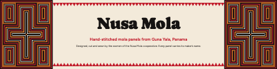 Nusa Mola Guna Textile Cooperative Etsy Shop Banner Set template preview