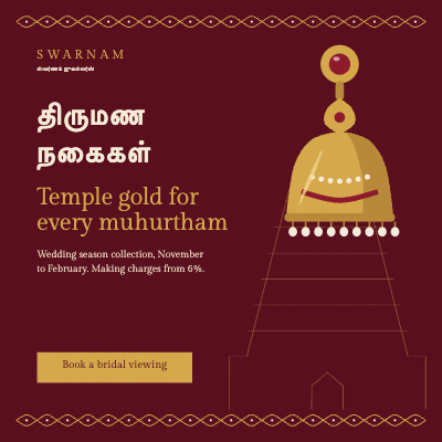 Swarnam Jewellers Wedding Season Display Ad Set template preview