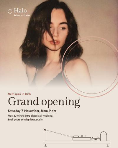 Halo Reformer Pilates Studio Grand Opening template preview