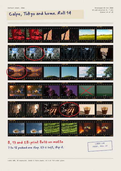 Lumen 400 Contact Sheet Frame template preview