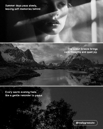 Quiet Moments Monochrome template preview