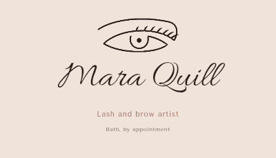 Mara Quill Lash and Brow Artist Business Card template preview