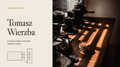 Tomasz Wierzba Furniture Maker Portfolio template preview