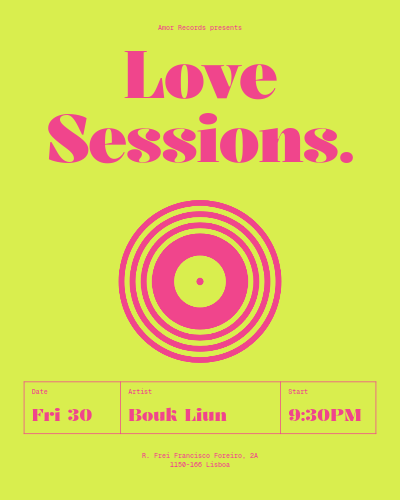 Love Sessions Vinyl Poster template preview