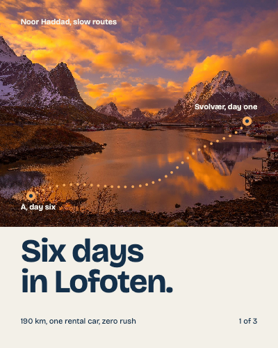 Six Days in Lofoten Route Carousel template preview