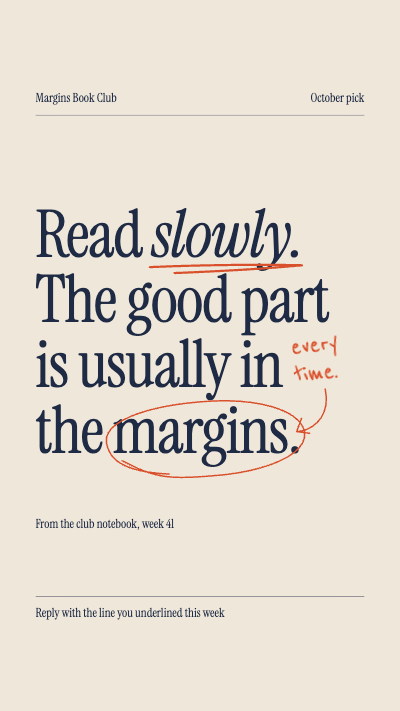 Margins Book Club Quote Stories template preview