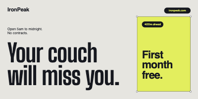 IronPeak Gym Humour Billboard template preview