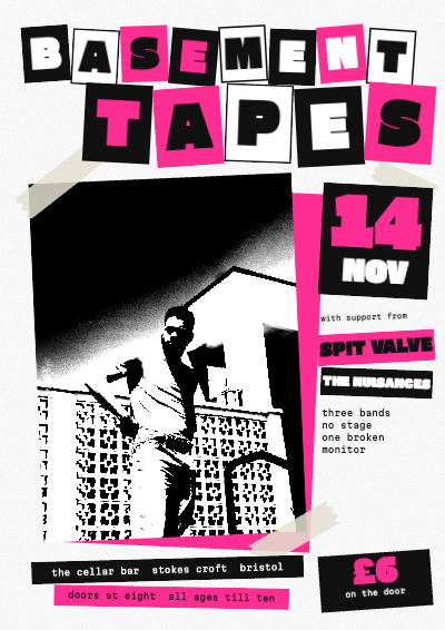 Basement Tapes Xerox Punk Gig Flyer template preview