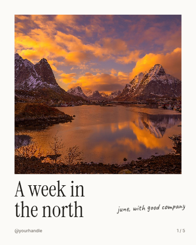 Travel Journal Carousel template preview