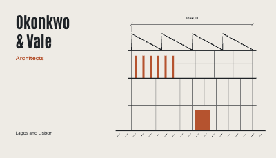 Okonkwo and Vale Architects Business Card template preview