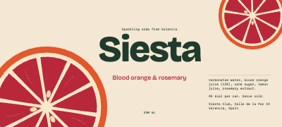 Siesta Sparkling Soda Can Wraps template preview
