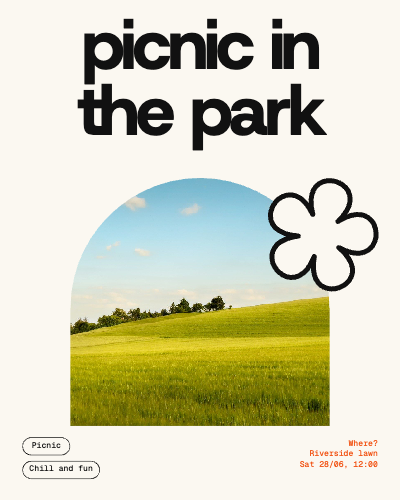 neighbourhood picnic post template preview