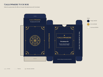 Gallowmere Playing Card Tuck Box and Card Backs template preview