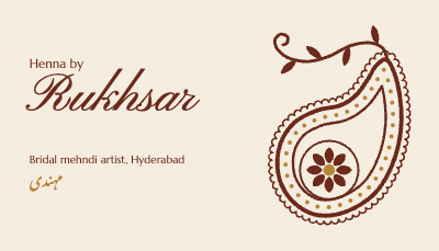 Henna by Rukhsar Mehndi Artist Business Card template preview