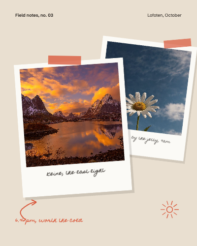 Field Notes Polaroid Pair Frame template preview
