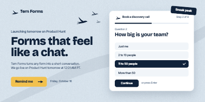 Tern Forms Launch Email Banner Set template preview
