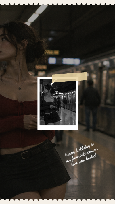 Bestie Birthday Story template preview