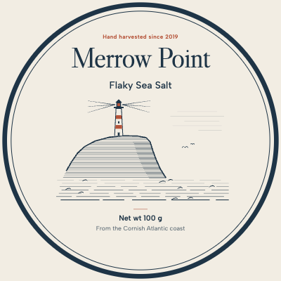Merrow Point Sea Salt Tin Label template preview