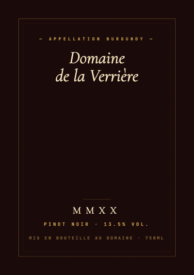 Wine Label template preview