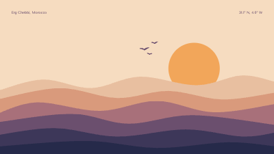 Erg Dusk Dune Desktop Wallpaper template preview