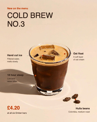 Cold Brew Product Feature Post template preview
