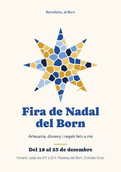 Fira de Nadal del Born Artisan Christmas Fair Flyer template preview