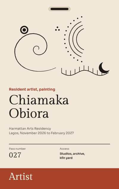 Harmattan Arts Residency Artist Pass template preview