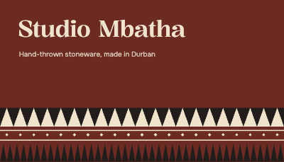 Studio Mbatha Ceramics Business Card template preview