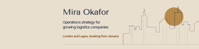 Mira Okafor Consultant LinkedIn Banner template preview