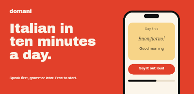 Domani language app Play Store set template preview