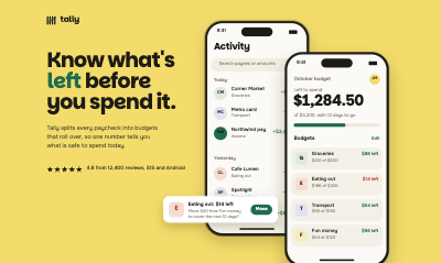 Tally Pocket Budget App Product Hunt Gallery template preview
