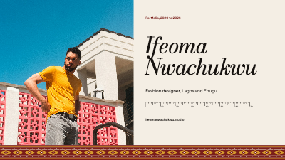 Ifeoma Nwachukwu Fashion Designer Portfolio template preview