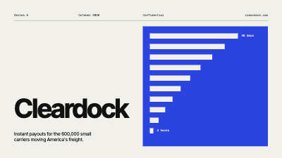 Cleardock Freight Payments Series A Deck template preview
