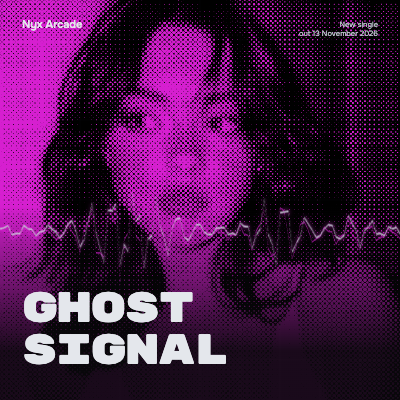 Ghost Signal Darkwave Single Cover template preview