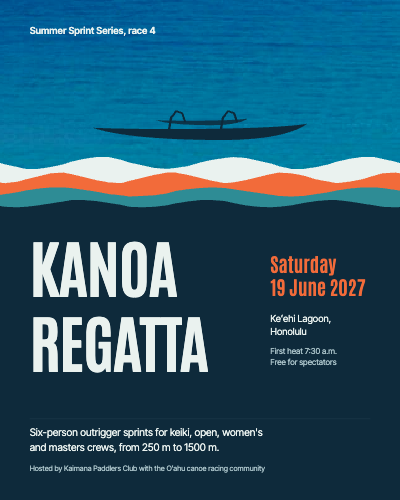 Kanoa Outrigger Canoe Regatta Race Set template preview