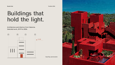 Studio Oriel Architecture Portfolio template preview