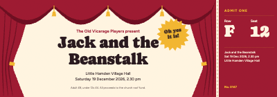 Old Vicarage Players Christmas Panto Ticket template preview