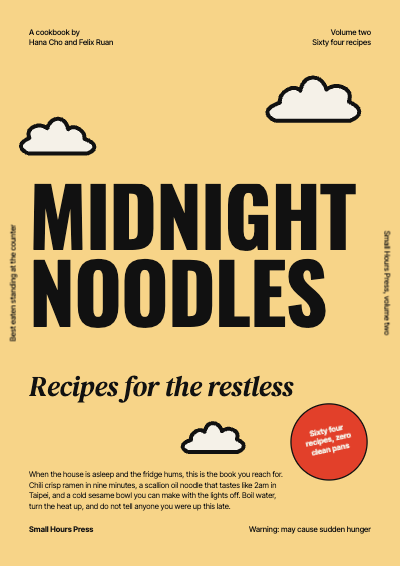 Midnight Noodles Cookbook Cover template preview