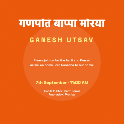 Ganesh Chaturthi Fest template preview