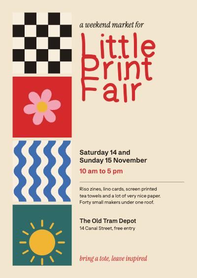 Little Print Fair Pattern Flyer template preview