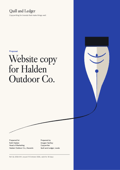 Quill and Ledger Freelance Proposal Pack template preview