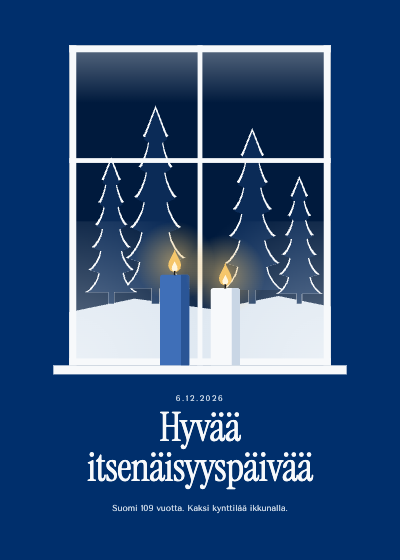 Hyvää Itsenäisyyspäivää Finland Independence Day Card template preview