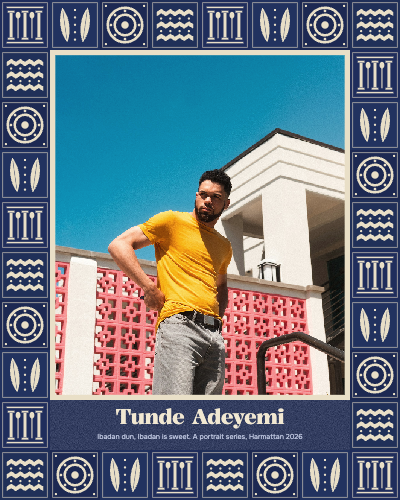 Adire Eleko Indigo Portrait Frame template preview
