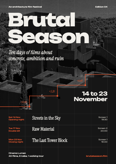 Brutal Season Architecture Film Festival Poster template preview