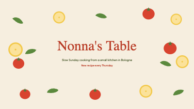 Nonnas Table Cooking YouTube Channel Art template preview