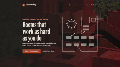Atlas Coworking Website Hero Banners template preview