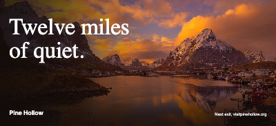 Pine Hollow Tourism Billboard template preview